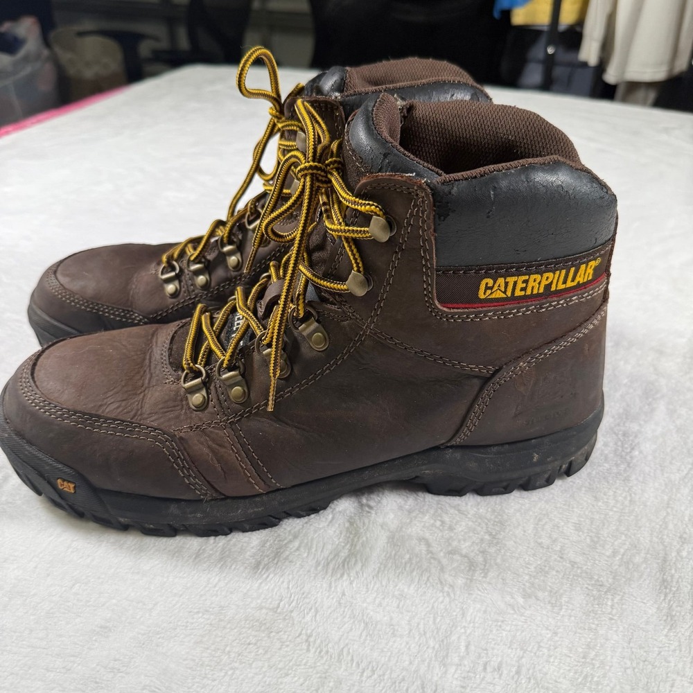 Caterpillar Men's Outline Steel Toe Work Boots P90803 Brown